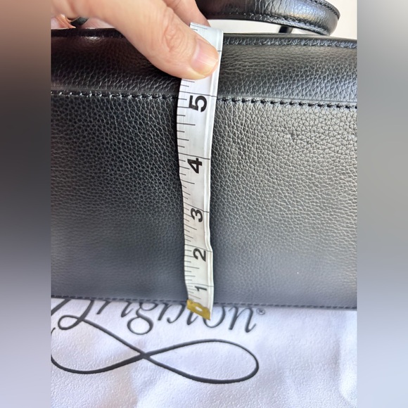 NWT Brighton Leopard Lex Tote Uptown Spots Black Leather Embroidered Flowers - Picture 10 of 15